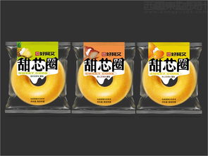 好阿又食品公司甜芯圈手撕棒面包休闲食品包装设计案例图片 西风东韵